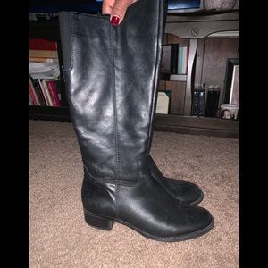 Black Leather Riding Boots